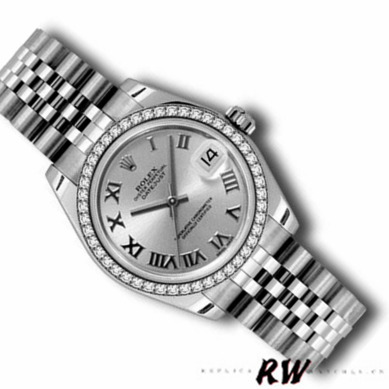 Rolex Datejust 178384 Stainless Steel Silver Roman Dial 31MM Lady Replica Watch - QualitySwissReplica