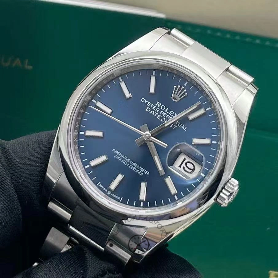 Rolex Datejust 126200 Blue Dial Stainless Steel 36MM Unisex Replica Watch - QualitySwissReplica