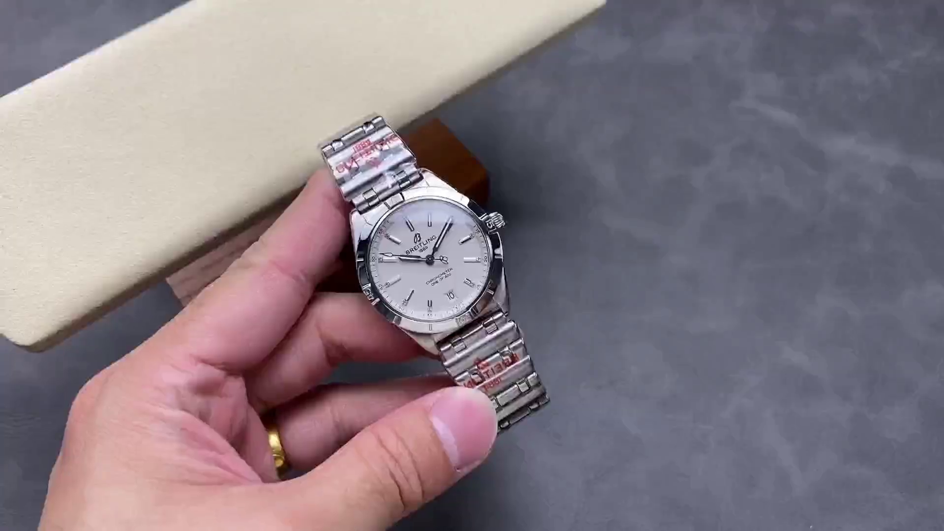 Breitling Chronomat Automatic 36mm Grey Dial A103801A1G1A1 Replica - QualitySwissReplica