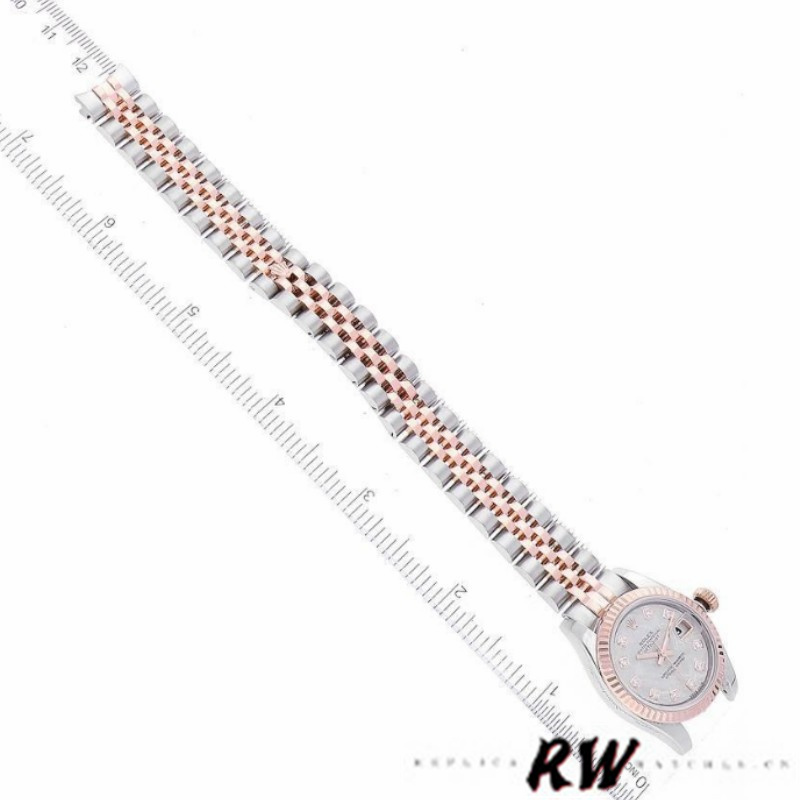 Rolex Datejust 179171 Diamond Meteorite Dial Fluted Bezel 26MM Lady Replica Watch - QualitySwissReplica