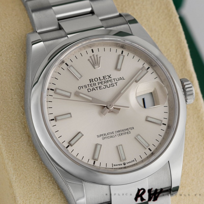 Rolex Datejust 126200 Stainless Steel Silver Index Dial 36MM Unisex Replica Watch - QualitySwissReplica