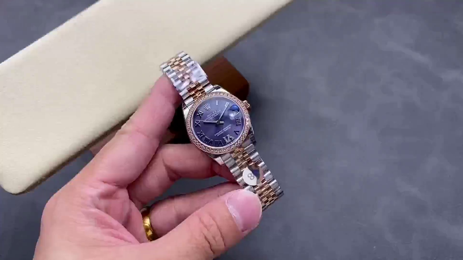 Rolex Datejust 31 Purple Roman Diamond Dial Jubilee 278381RBR - QualitySwissReplica