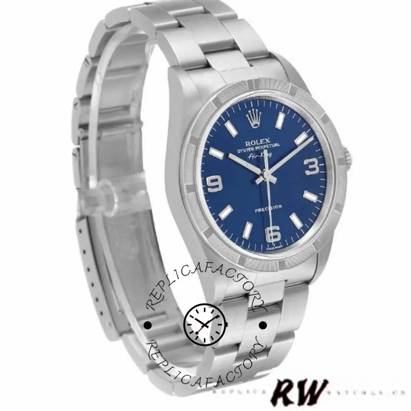 Rolex Oyster Perpetual 177210 Stainless Steel Blue Dial 31mm Lady Replica Watch - QualitySwissReplica