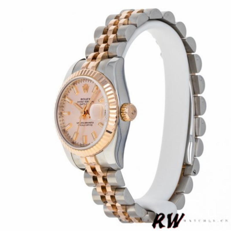 Rolex Datejust 179171 Pink Dial Fluted Bezel 26MM Lady Replica Watch - QualitySwissReplica
