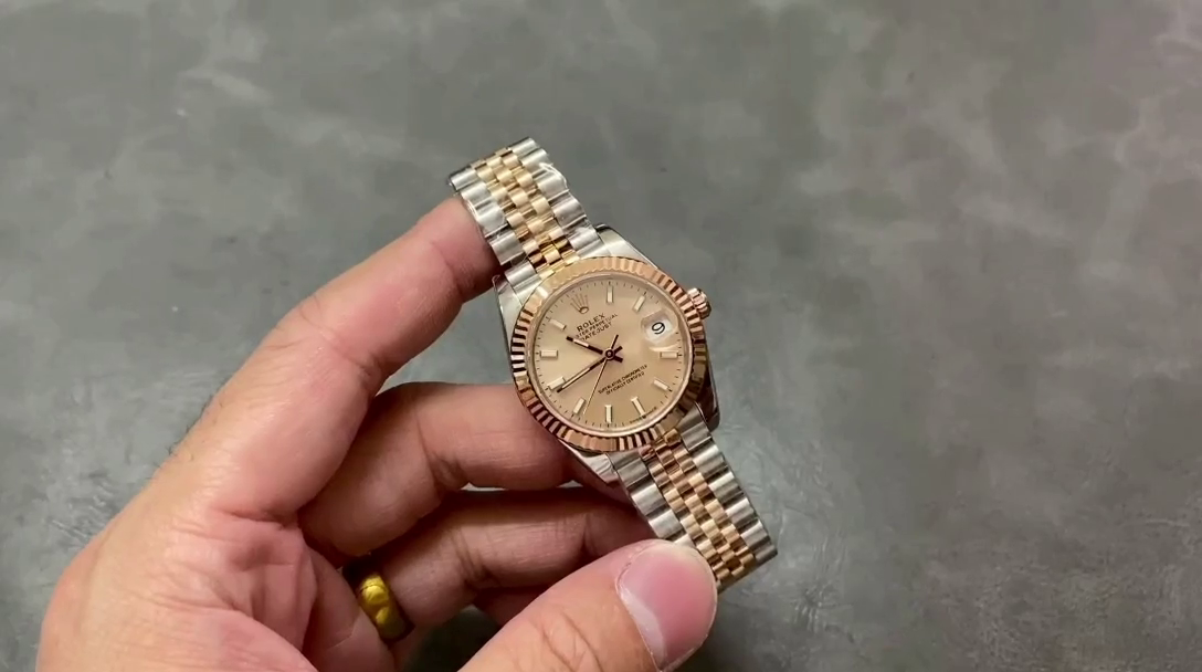 Rolex Datejust 31mm Stainless Steel and Rose Gold m278271 0010 Rose Index Jubilee ladies watch - QualitySwissReplica