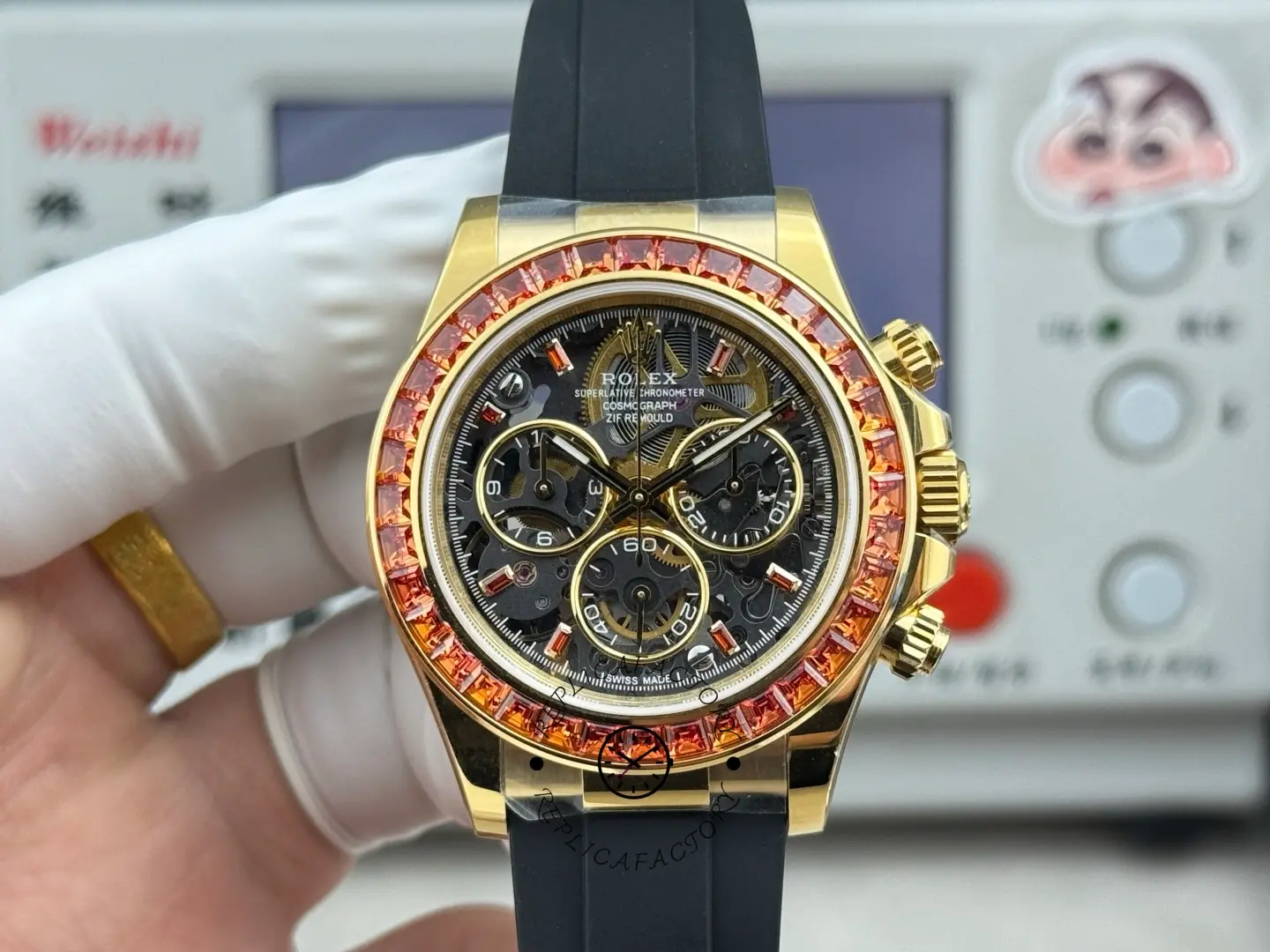 1:1 Clone Rolex Daytona Cosmograph Sapphire Bezel 116588SACO Skeleton Dial - QualitySwissReplica