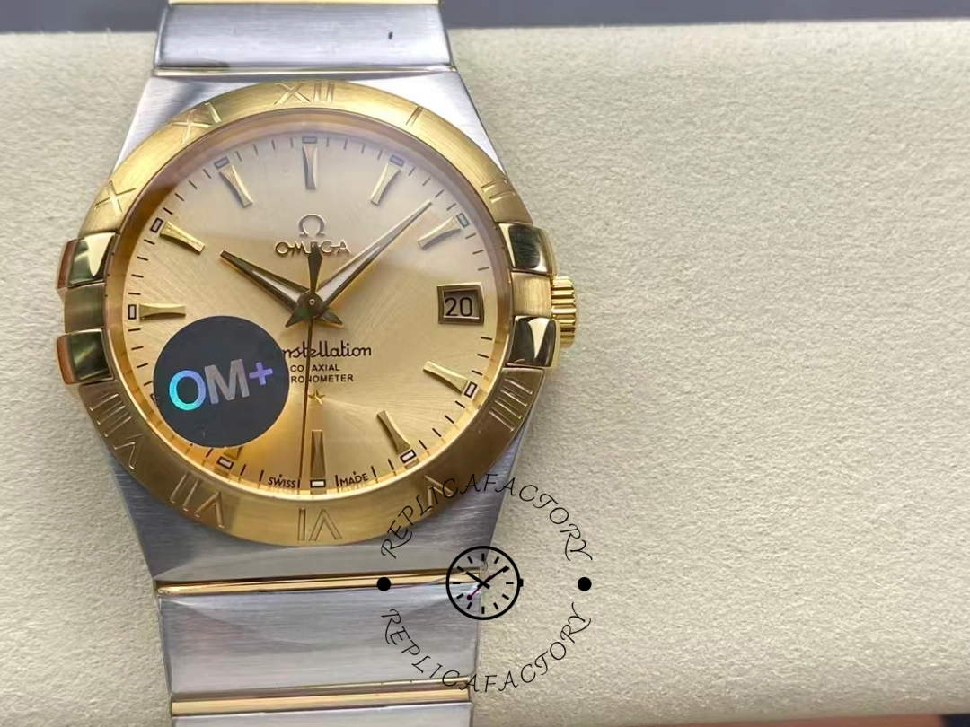 Omega Constellation Champagne Dial 123.20.35.20.08.001 38mm Replica Watch - QualitySwissReplica