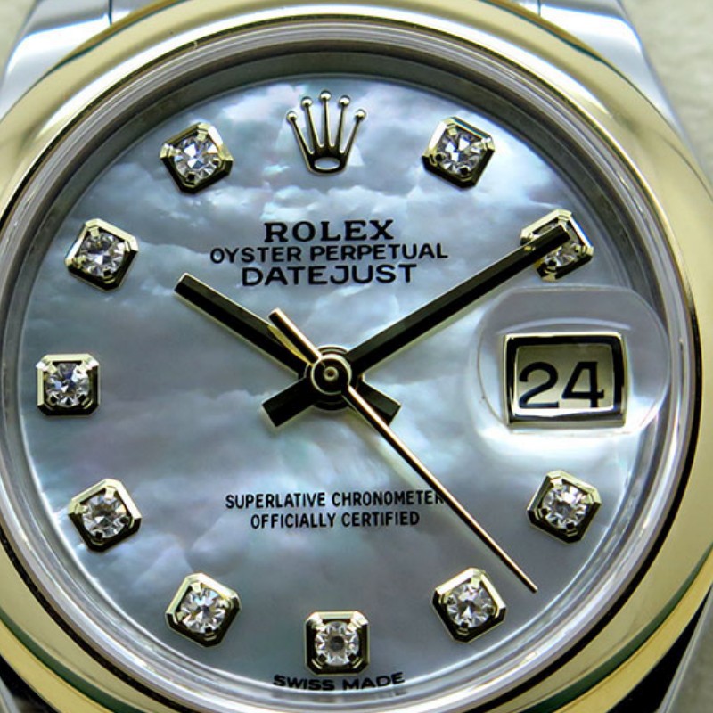 Rolex Datejust 279163 Mother of Pearl Diamond Dial Domed Bezel 28mm Lady Replica Watch - QualitySwissReplica