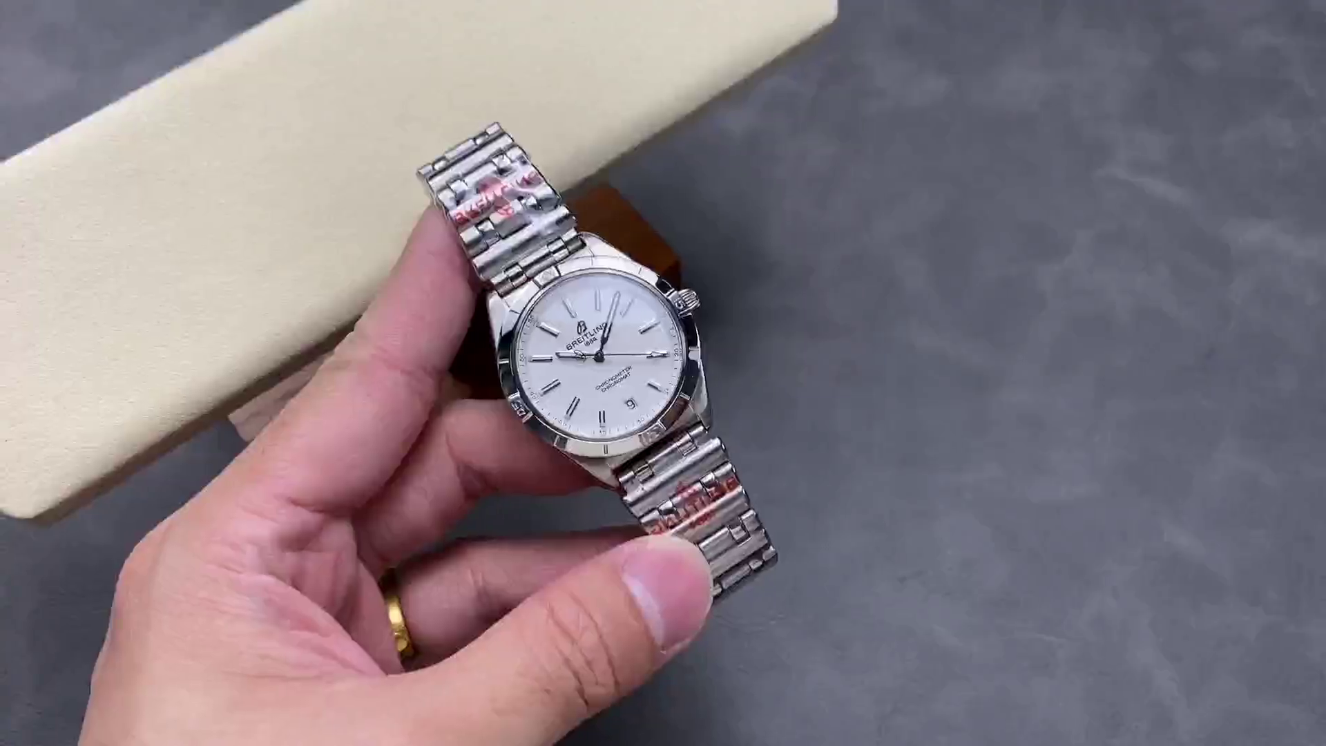 Breitling Chronomat A10380101A3A1 36mm Automatic White Dial Replica - QualitySwissReplica