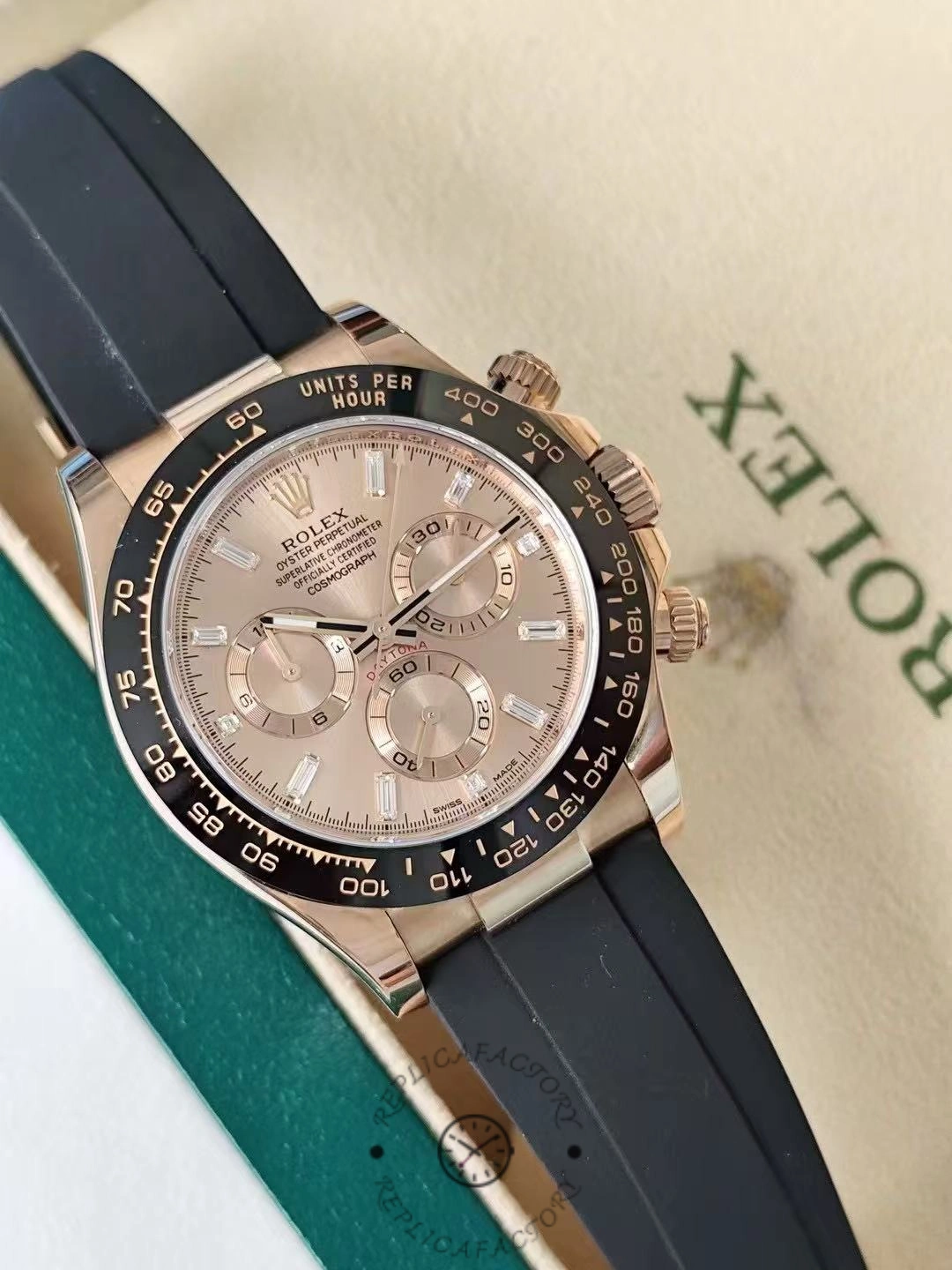 Rolex Cosmograph Daytona 116515LN Everose Gold Pink Dial 40mm Mens Replica Watch - QualitySwissReplica