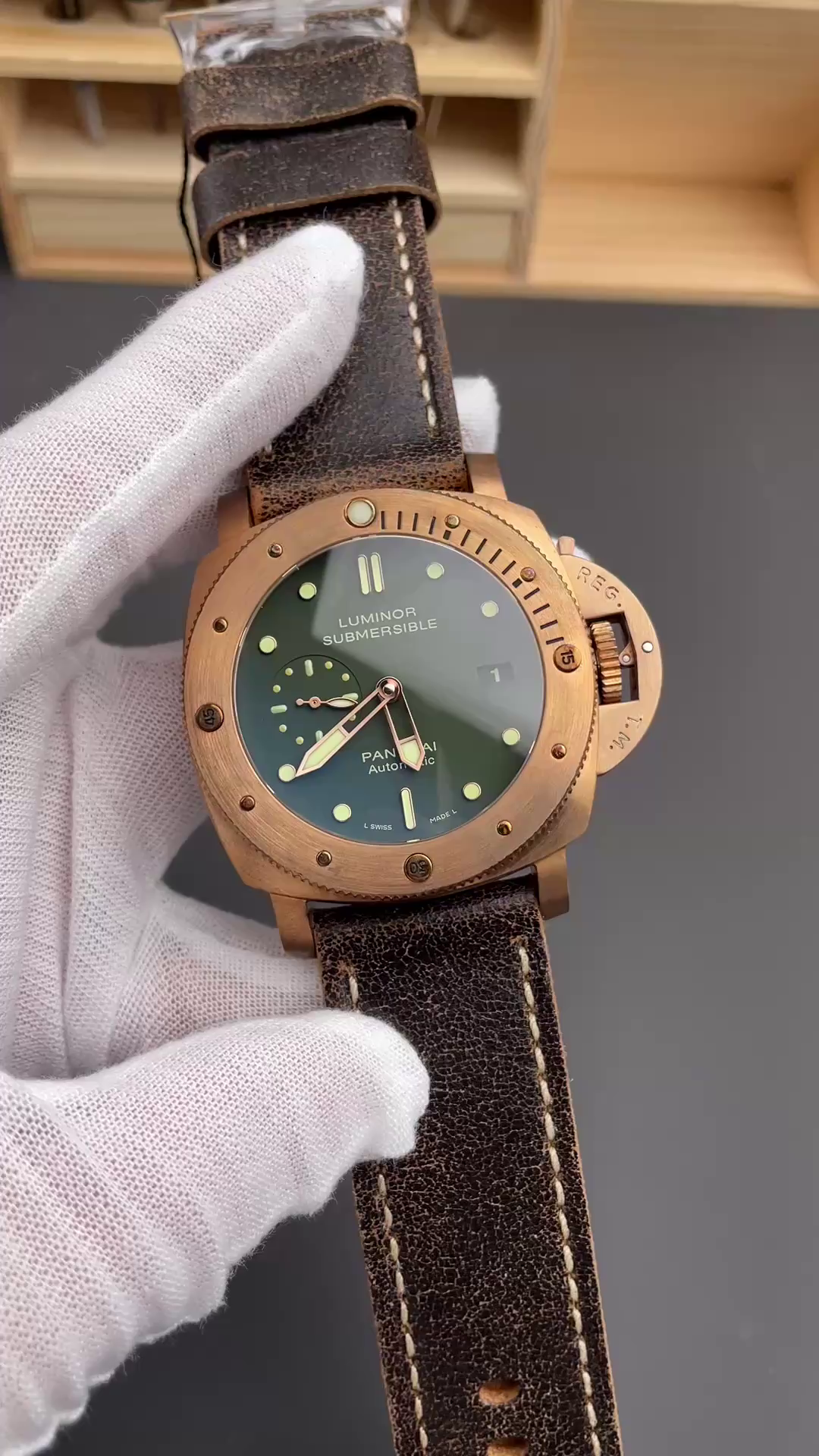 Panerai Luminor Submersible 1950 3 Days 1:1 Clone Automatic Bronzo 47mm PAM00382 - QualitySwissReplica