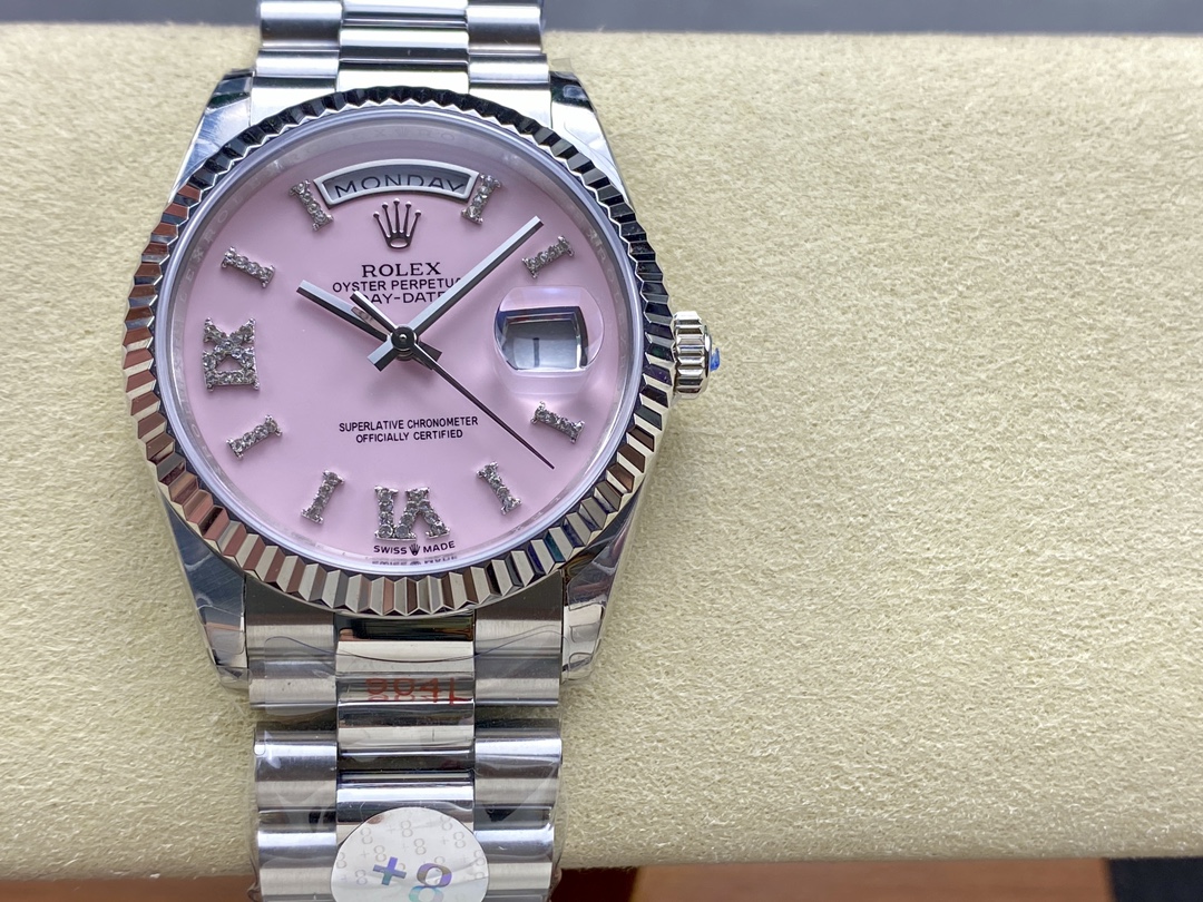 Rolex Day Date 36 Pink Roman m128236 0006 - QualitySwissReplica