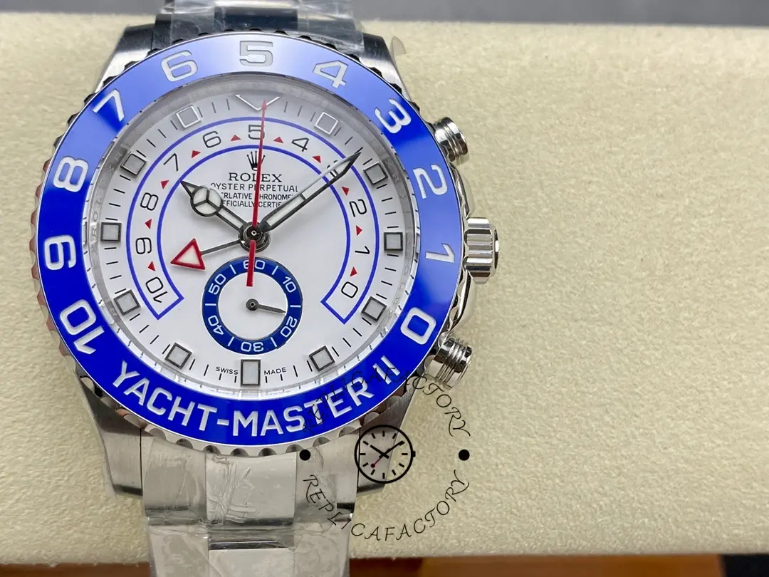 Rolex Yacht-Master II 116680 White Square Dial 44mm Mens Replica Watch - QualitySwissReplica