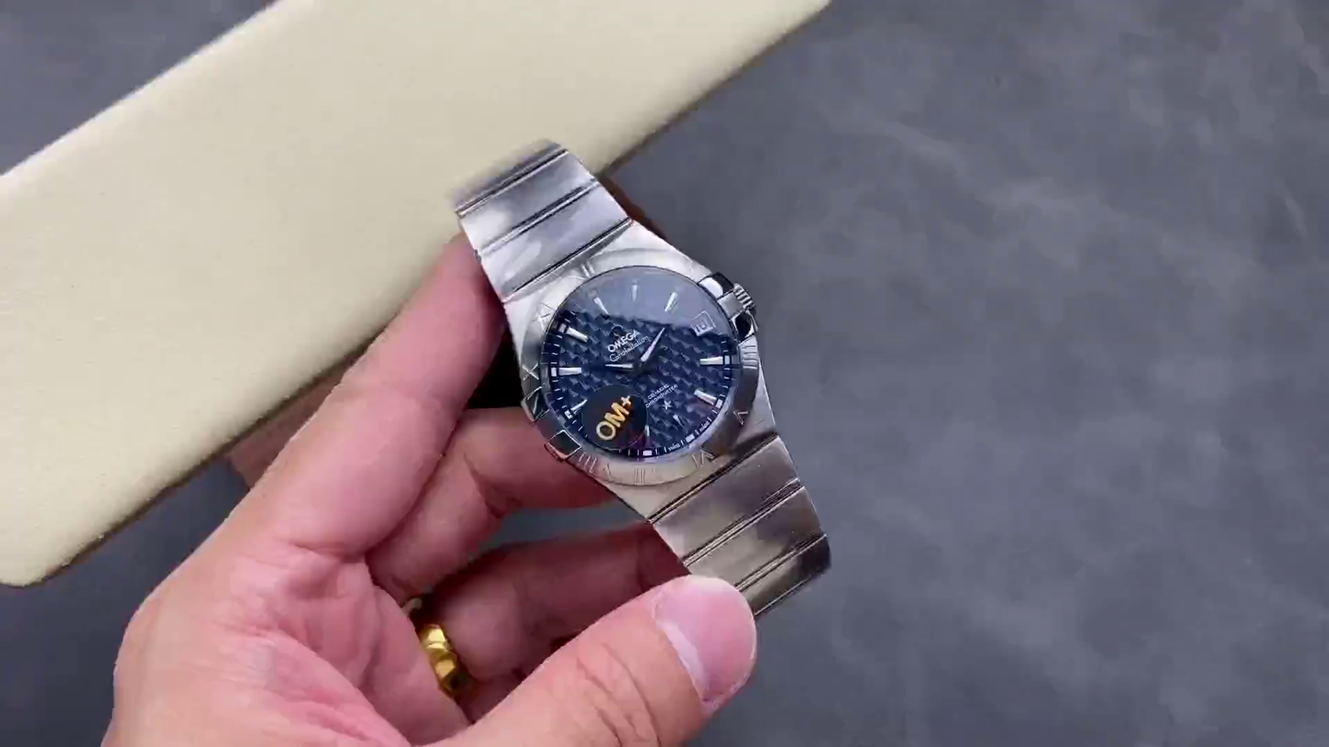 Omega Constellation 123.10.38.21.03.001 38mm Replica Men's Luxury Blue Watch - QualitySwissReplica