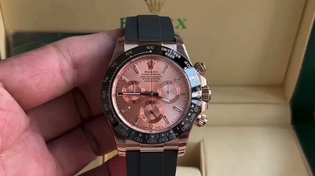 Rolex Cosmograph Daytona 116515LN Everose Gold Pink Dial 40mm Mens Replica Watch - QualitySwissReplica