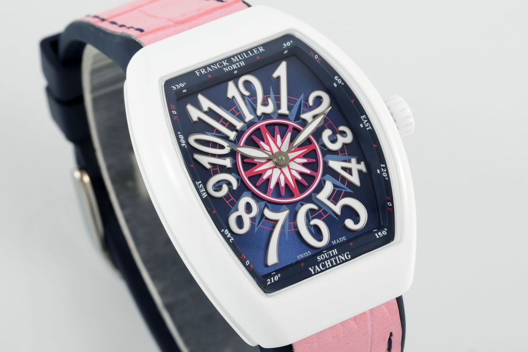 Franck Muller Women's Yacht Pink Leather Strap - QualitySwissReplica