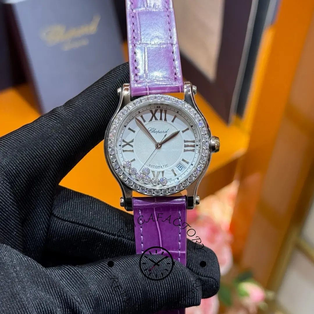 Chopard 274808 Happy Sport 1:1 Clone Diamond Ladies Watch - QualitySwissReplica