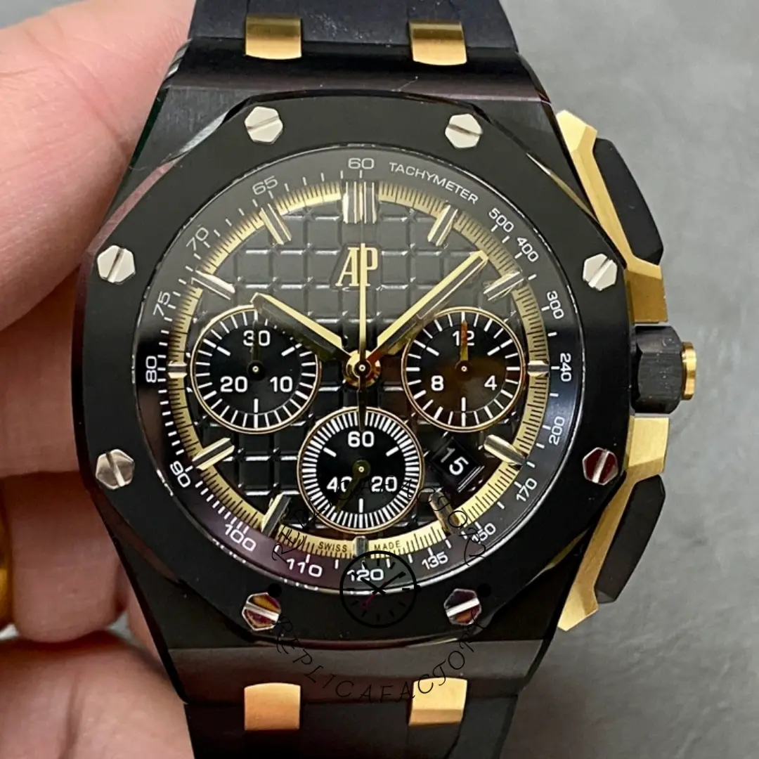 AP Royal Oak Offshore 43 Two-Tone Replica Rubber Strap 26420CE.OO.A127CR.01 - QualitySwissReplica