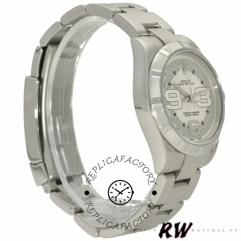 Rolex Oyster Perpetual 177210 Silver Maxi Arabic Dial 31mm Lady Replica Watch - QualitySwissReplica