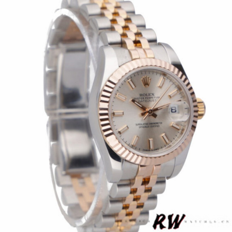 Rolex Datejust 179171 Silver Dial Fluted Bezel 26MM Lady Replica Watch - QualitySwissReplica