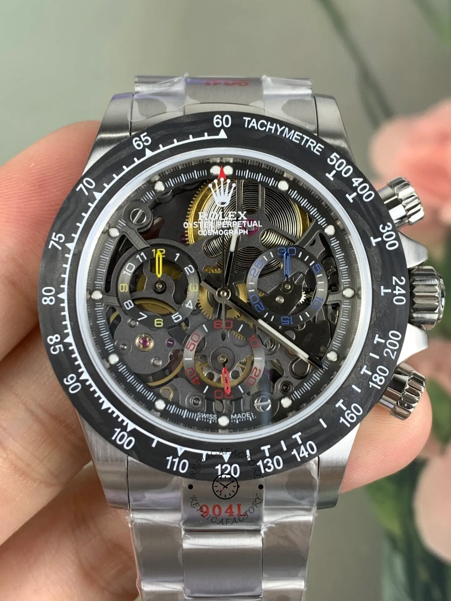 Rolex Daytona 116520 ADG Skeleton Dial Steel Bracelet Steel Case Replica Watch - QualitySwissReplica