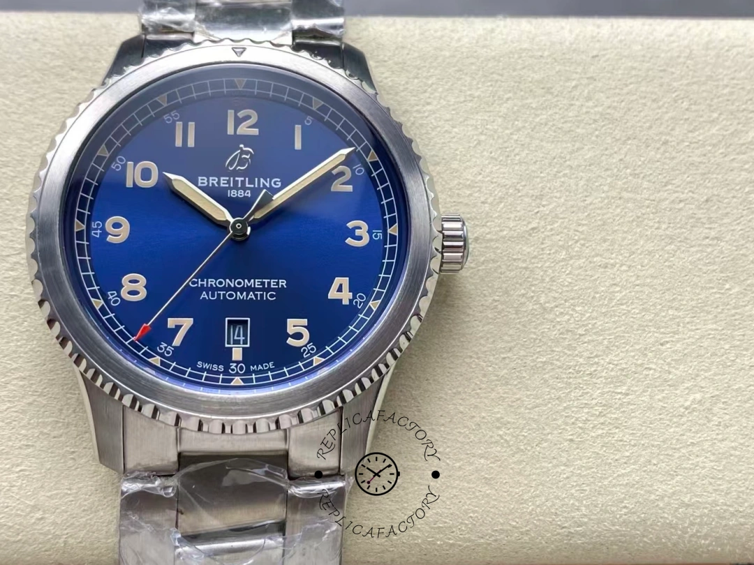 Breitling Aviator 8 Automatic 41 A17315101C1A1 1:1 Clone Yellow Arabic Markers - QualitySwissReplica
