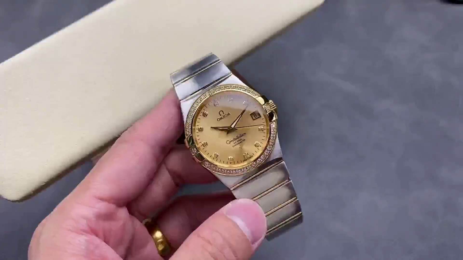 Omega Constellation Automatic 123.25.38.21.58.001 Champagne Dial Replica Watch - QualitySwissReplica