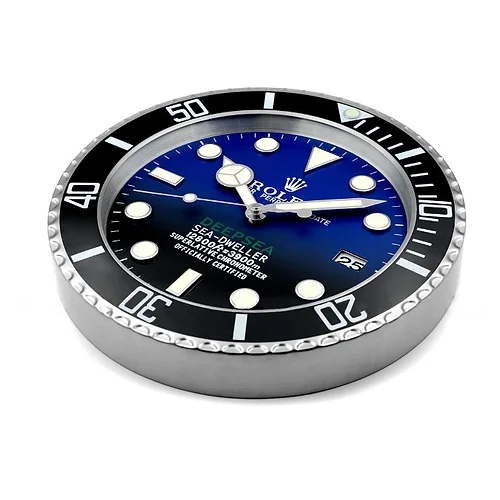 Rolex Deepsea Black & Blue Wall Clock - QualitySwissReplica