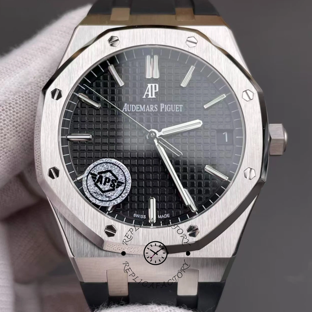 AP Royal Oak 41 Black Rubber 15500ST.OO.1220ST.03 Replica Automatic - QualitySwissReplica