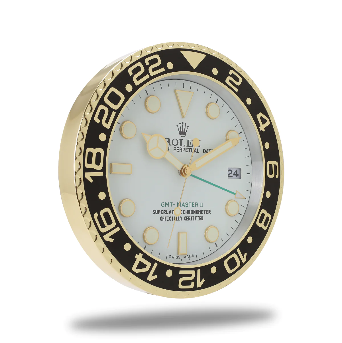 Rolex GMT Master Gold and White Wall Clock - QualitySwissReplica