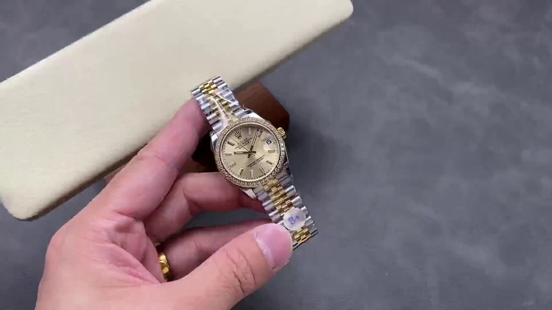 Rolex Datejust 31mm Stainless Steel and Yellow Gold 278383RBR 0014 Champagne Index Jubilee - QualitySwissReplica
