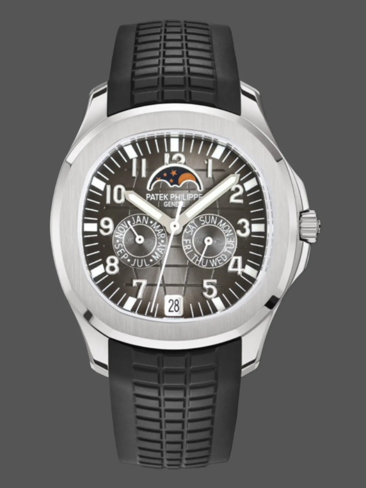 Replica Patek Philippe Aquanaut 5261R Annual Calendar Black Dial Watch - QualitySwissReplica