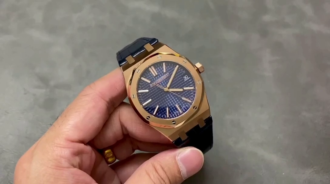 Replica AP Royal Oak 41 50th Anniversary Blue Strap 15510OR.OO.D315CR.01 - QualitySwissReplica