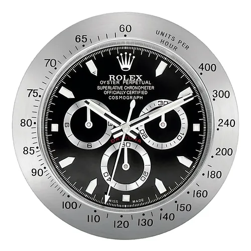 Rolex Daytona Silver & White  Wall Clock - QualitySwissReplica
