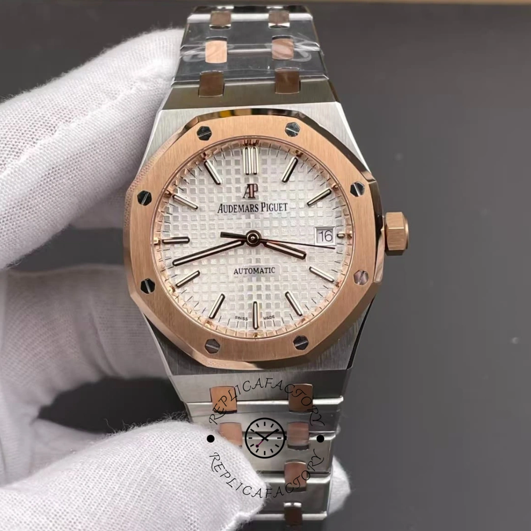 AP Royal Oak 37mm Two-Tone 15450SR.OO.1256SR.01 1:1 Clone Women's Watch - QualitySwissReplica