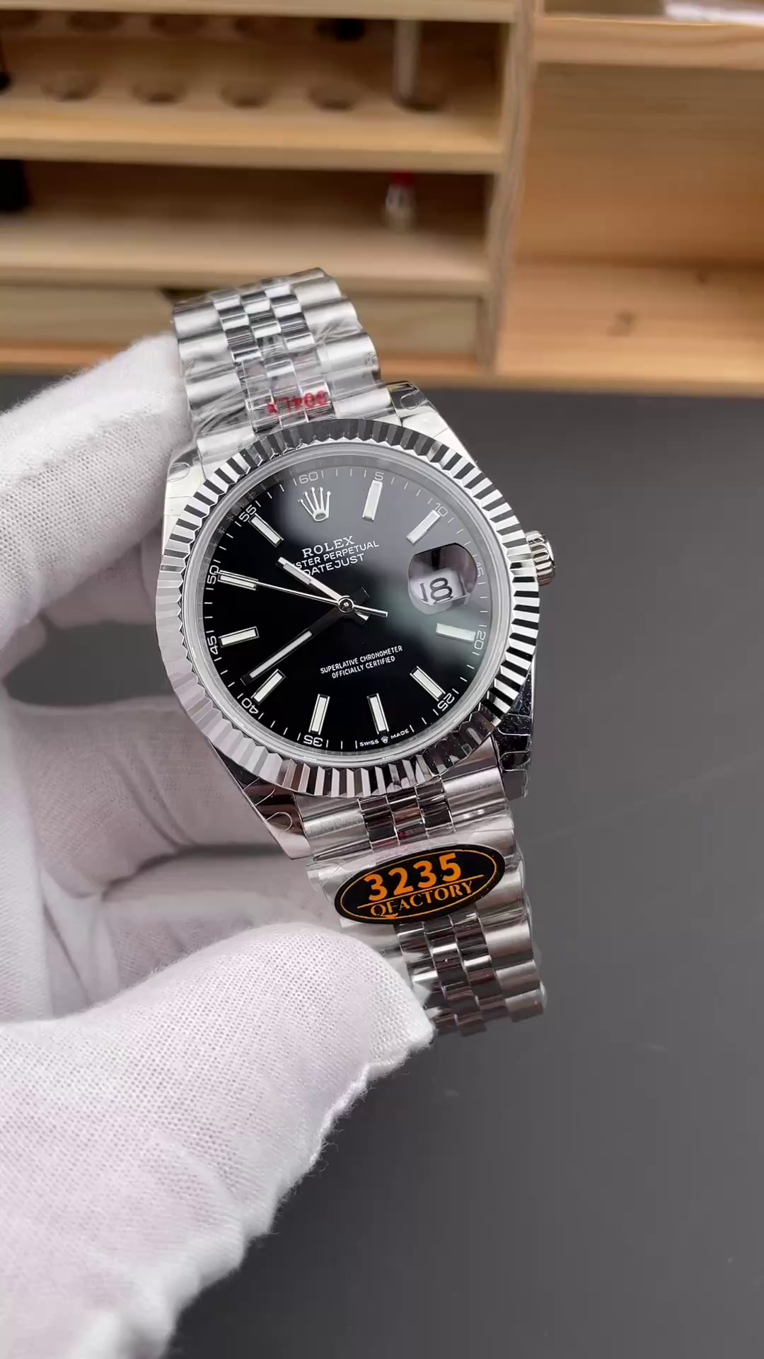 Rolex Datejust 41mm Stainless Steel 126334 0018 Black Index Jubilee - QualitySwissReplica
