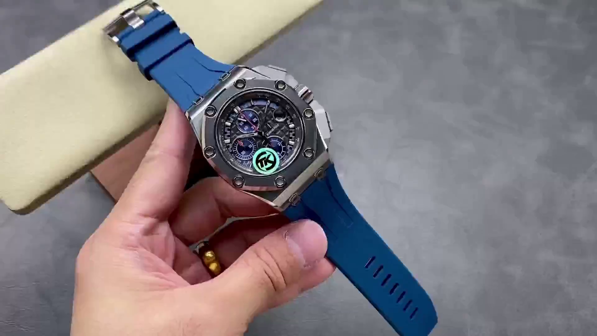 Replica AP 26568PM.OO.A021CA.01 Royal Oak Offshore Chronograph Schumacher Platinum - QualitySwissReplica