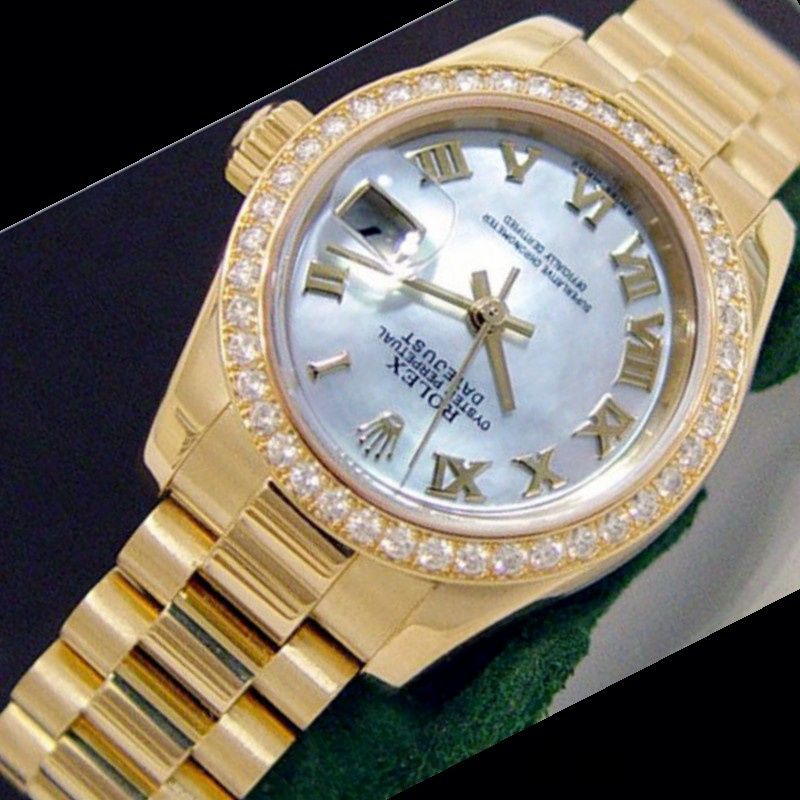 Rolex Datejust 179138 White Mother Of Pearl Roman Numeral Dial 26MM Lady Replica Watch - QualitySwissReplica