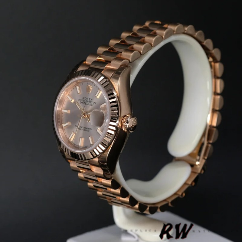 Rolex Datejust 279175 Sundust Index Dial Fluted Bezel 28mm Lady Replica Watch - QualitySwissReplica