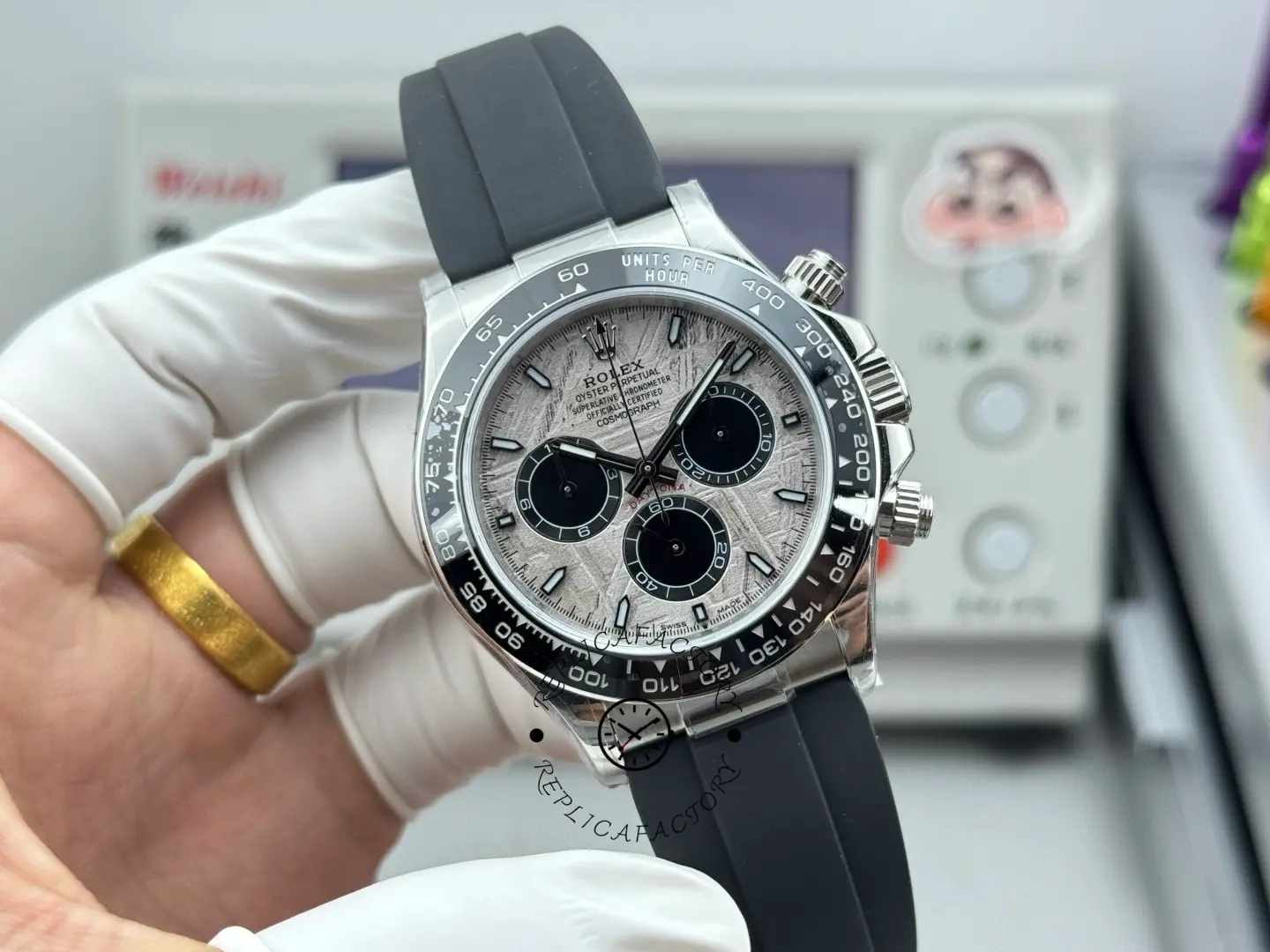 Rolex Daytona 116519 Meteorite and Black Dial 40mm Mens Replica Watch - QualitySwissReplica