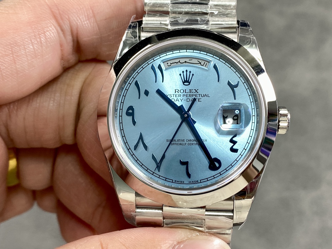 Rolex Day Date President Blue Arabic Dial Dial M228206 0025 Men's Watch - QualitySwissReplica
