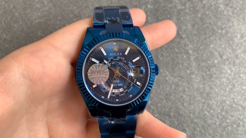 Rolex DiW Sky Dweller 326934 BLUE DLC 40MM Men's Watch - QualitySwissReplica