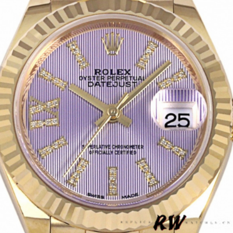 Rolex Datejust 279178 Lilac Purple Dial Fluted Bezel 28mm Lady Replica Watch - QualitySwissReplica