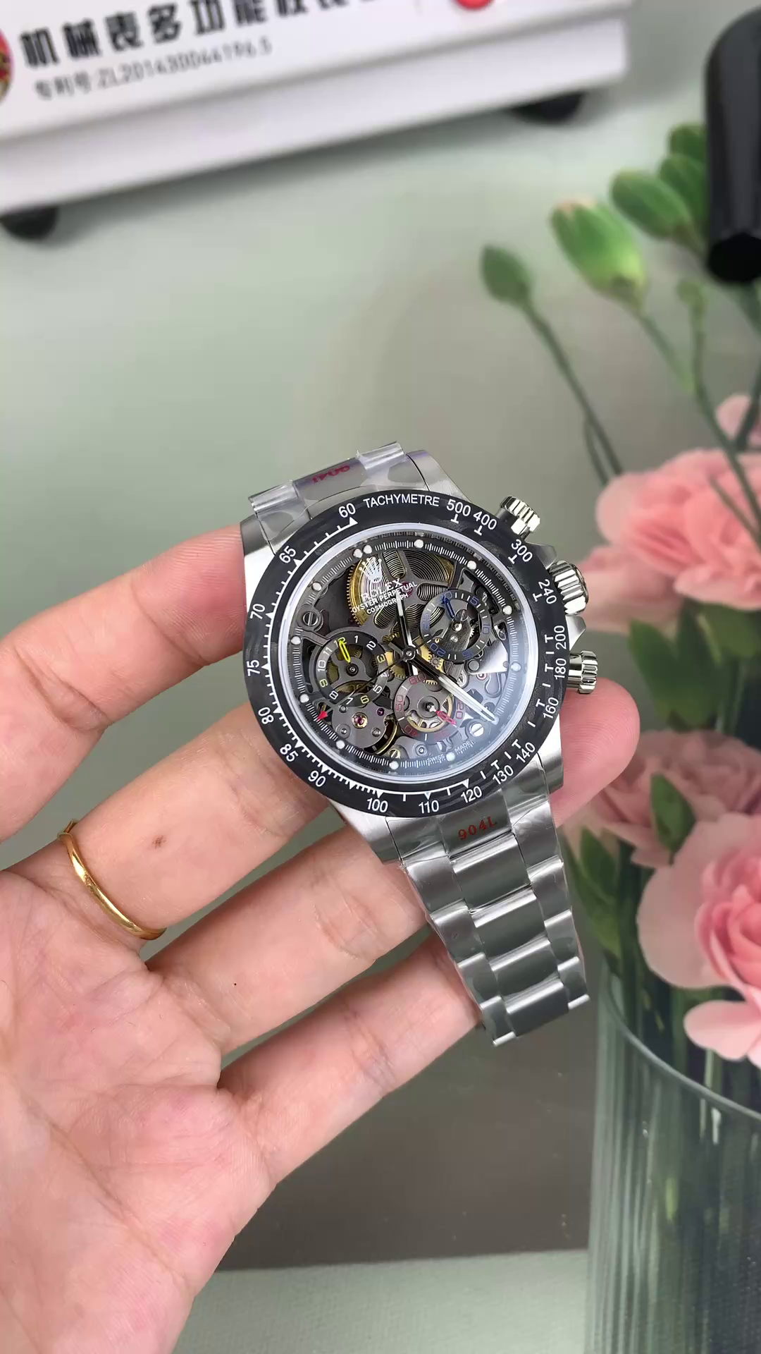 Rolex Daytona 116520 ADG Skeleton Dial Steel Bracelet Steel Case Replica Watch - QualitySwissReplica