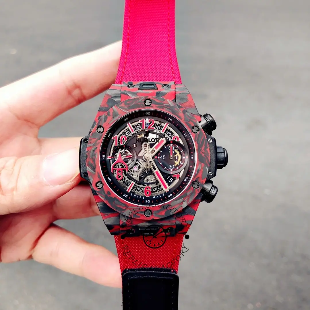 Hublot 411.QV.1123.NR.OVK21 Big Bang Unico Red Carbon Alex Ovechkin Watch 45mm - QualitySwissReplica