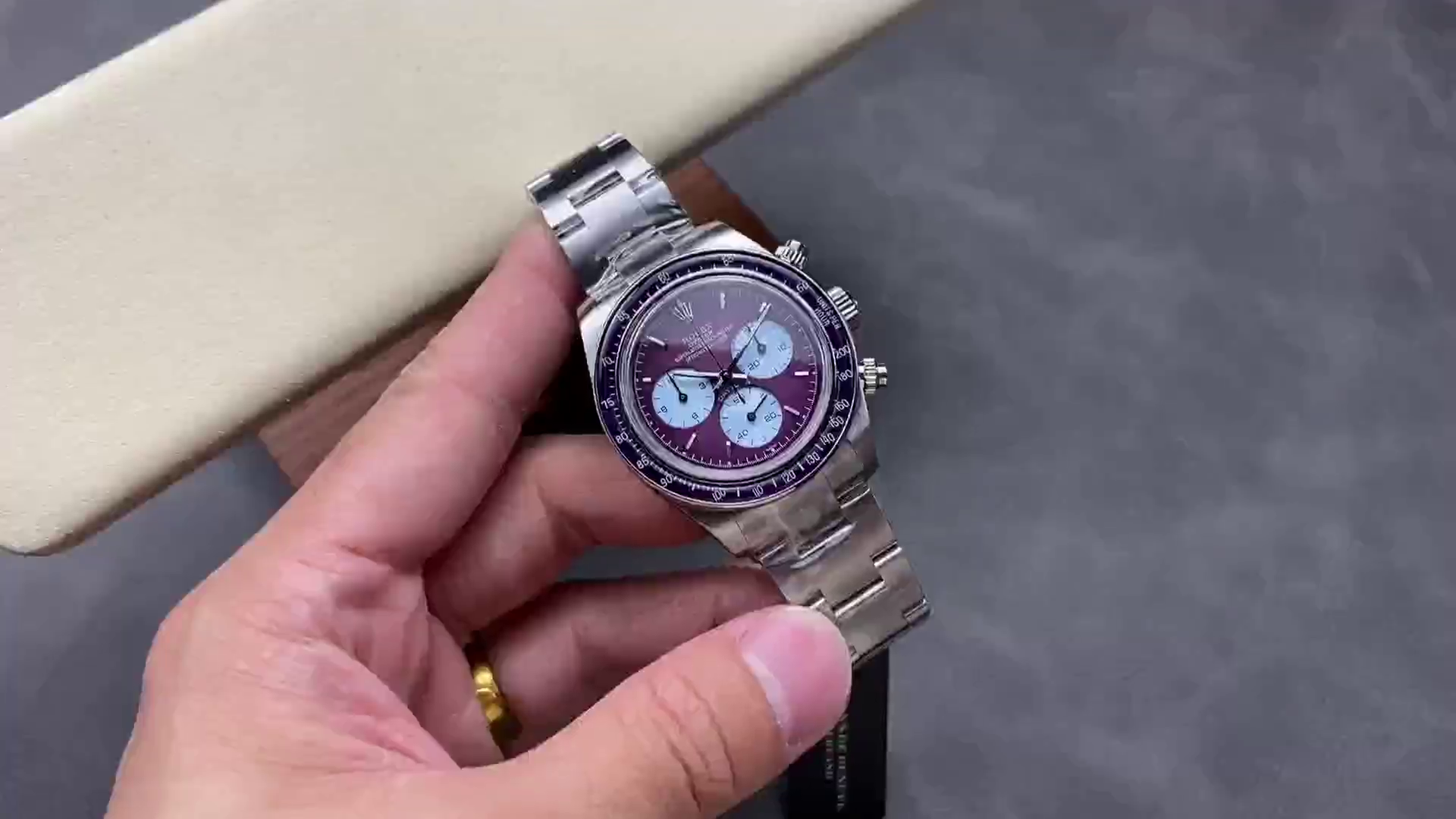 Rolex Daytona Artisans de Genève Customized 40mm Burgundy Purple dial Mens Watch - QualitySwissReplica