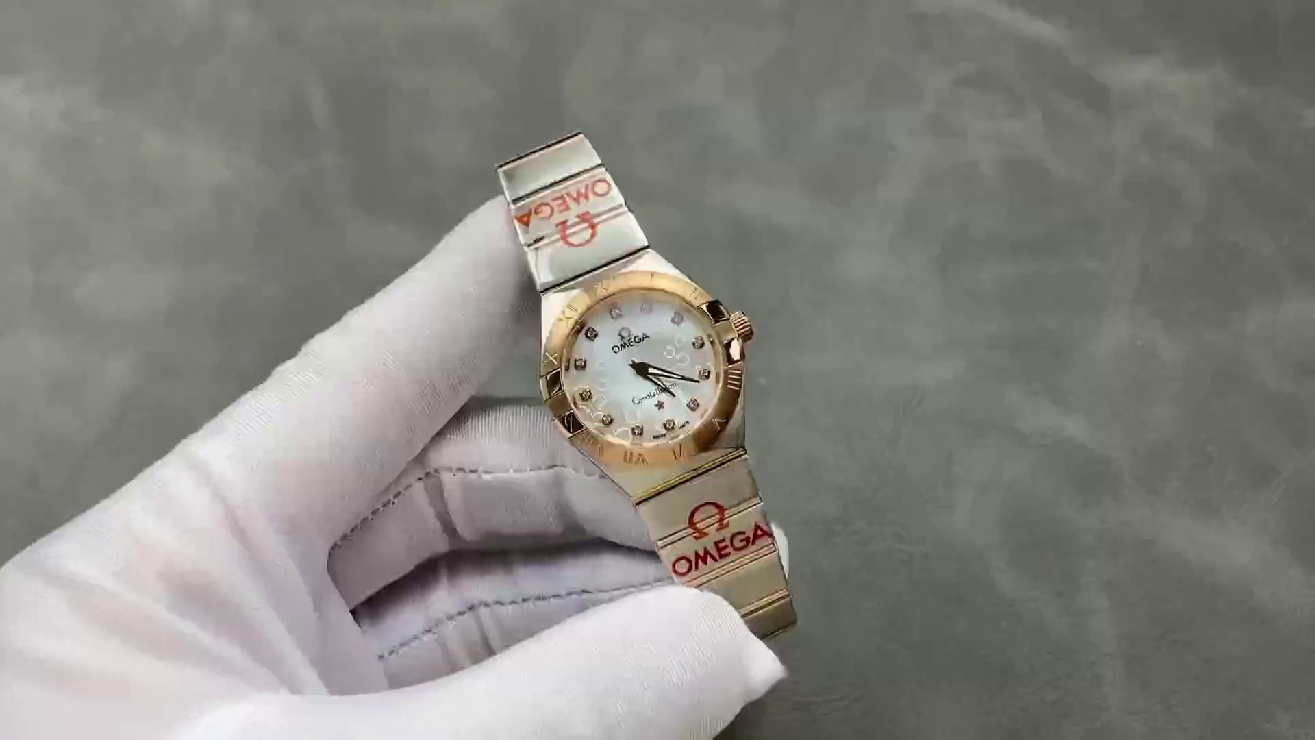 Omega Constellation Clone 27mm 123.25.27.60.55.009 Rose Gold Bezel - QualitySwissReplica