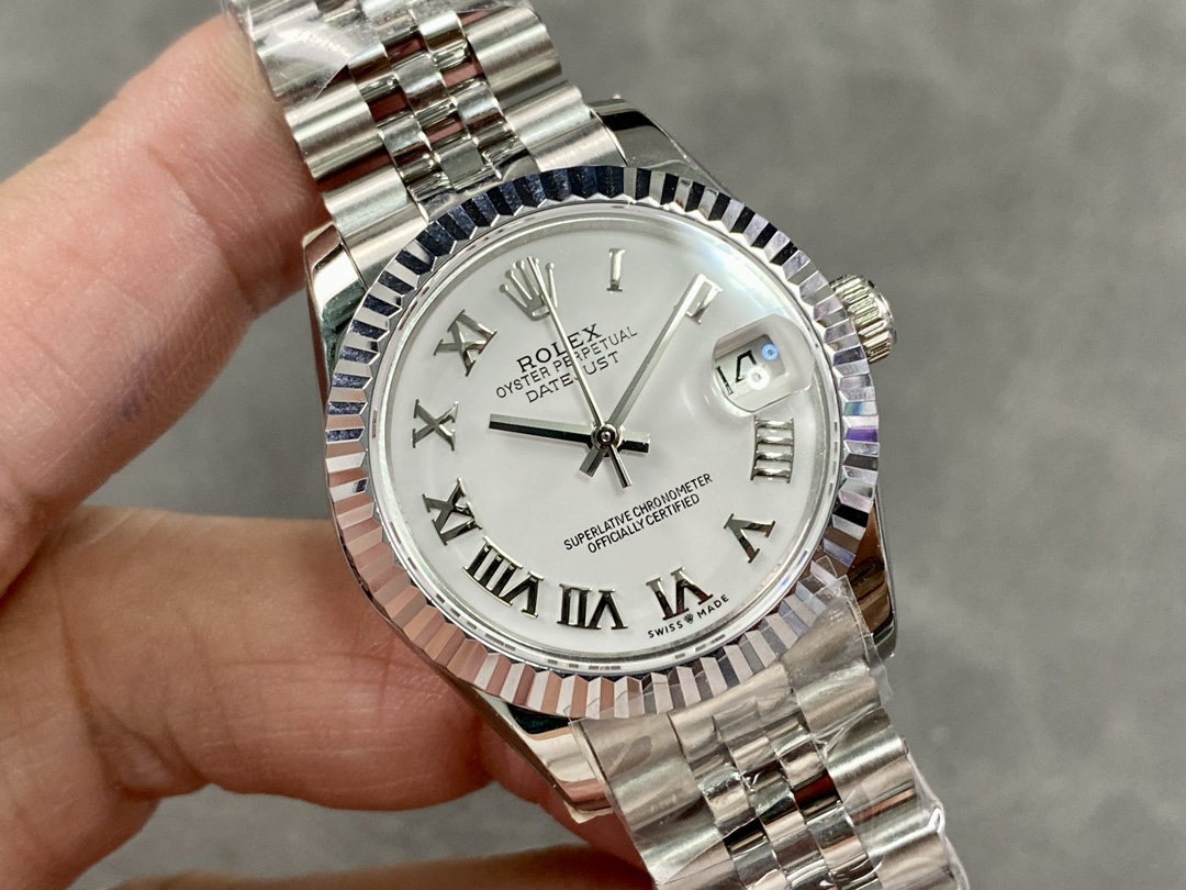 Rolex Datejust 279174 Stainless Steel Silver Roman Numeral Dial 28mm Lady Replica Watch - QualitySwissReplica