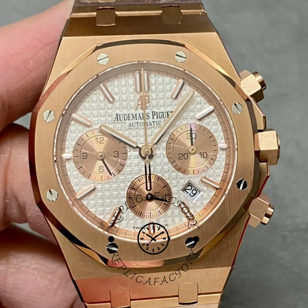 1:1 Clone AP Royal Oak Chronograph Rose Gold Unisex Watch 26315OR.OO.1256OR.01 - QualitySwissReplica