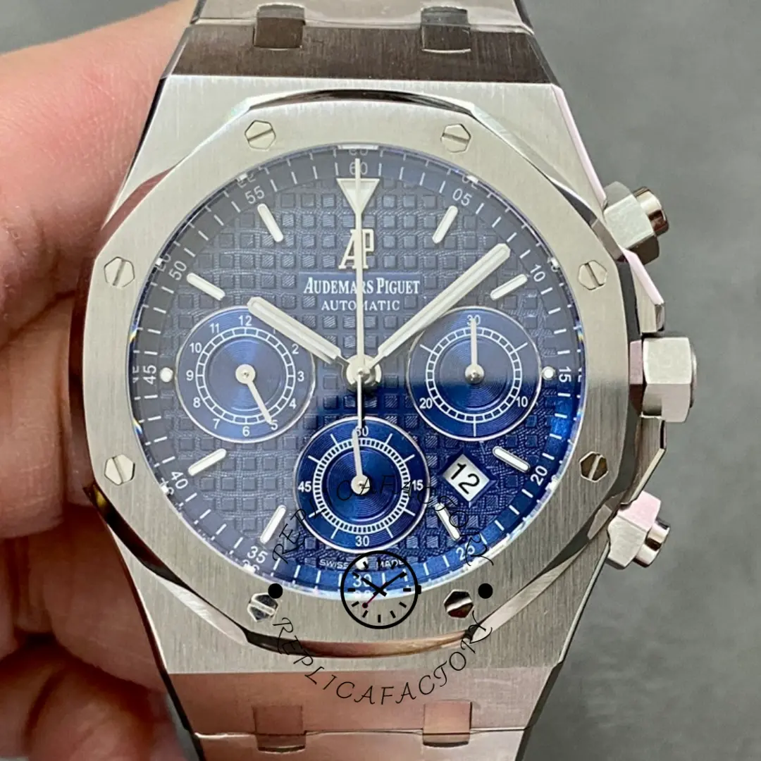 AP 25860ST.OO.1110ST.04 Replica Royal Oak Chrono 39mm Kasparov Steel Bracelet - QualitySwissReplica